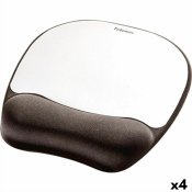 Matta med handledsstd Fellowes    Silvrig Svart Tyg Foam 4 anta