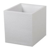 Kruka EDA Graphit Vit Plast Fyrkantig 39 x 39 x 43 cm