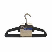 Hngare Mondex Svart Plast Sammet 10 antal (42 cm)