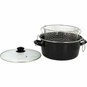 Stekpanna med Korg TheKitchenette 3645580 Svart Glas Stl Bakeli