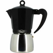 Italiensk Kaffepanna Menastyl Aluminium 9 Koppar 6 Koppar