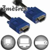 VGA Kabel Lineaire HD15 3 m Svart
