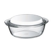 Kastrull med lock Pyrex 1,4 L Vit Transparent
