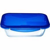 Behllare fr matkonservering Pyrex Bl Transparent Rektangulr