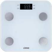 Digital Badrumsvg Livoo DOM427W Vit Hrdat glas 180 kg