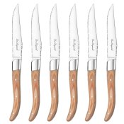 Set med kttknivar Lou Laguiole Louis Tr 23 x 2 x 1 cm Metall 6