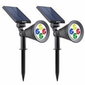 Solcellslampa Lumisky Svart rouge 200 Lm (2 Delar) (2 antal)