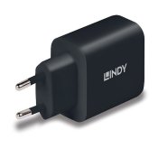 Vggladdare LINDY 73426 Svart 65 W