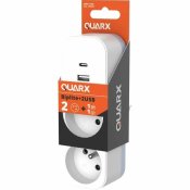 Ellist 2 Tomas-uttag med brytare QUARX 3680 W