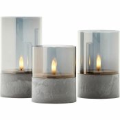LED Ljus Brilliant Gr Metall 3 antal