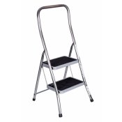 Hoppvikbar trappstege, 2 steg Krause 130860 Gr Silvrig Svart/Bl