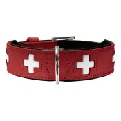 Hundhalsband Hunter Swiss Rd/Svart 30-34.5 cm