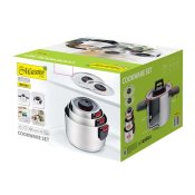 Gryta med lock Feel Maestro MR-3530-6 Svart Rd Stl Rostfritt s