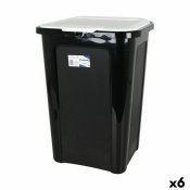 Papperskorg Tontarelli Coverline Vit 44 L Svart 38,5 x 34,5 x 54