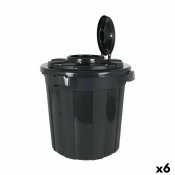 Papperskorg Dem Hop 50 L Svart 49,5 x 49,5 x 50 cm (6 antal)