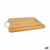 Skrbrda Quttin Brun Silvrig Metall Bambu 27 x 20 x 1,5 cm (12