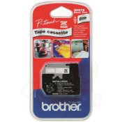 Laminerat Band till Etikettskrivare Brother MK221 Vit Svart 9 mm