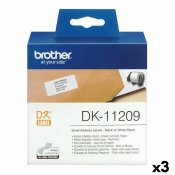 Etiketter till Skrivare Brother DK-11209 Svart/Vit 62 x 29 mm (3
