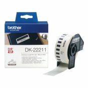 Termiskt Pappersband p Rulle Brother DK22211 29 mm Svart Svart/