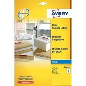 Sj�lvh�ftande etiketter Avery 99,1 x 67,7 mm Transparent