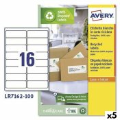 Etiketter till Skrivare Avery LR7162 Vit 100 Blad 99,1 x 33,9 mm