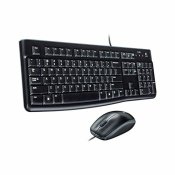 Tangentbord med optisk mus Logitech 920-002562 Svart Engelska QW