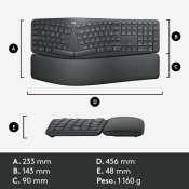 Tangentbord Logitech 920-010105 Svart Gr Grafit Qwerty Spanska