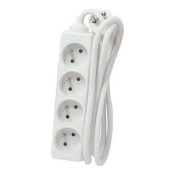 Ellist 4 Tomas-uttag utan brytare Chacon Vit 230 V