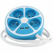 Ellist 4 Tomas-uttag med brytare Chacon 4X16 A 3680 W (1,5 m)