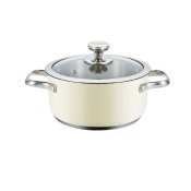 Kastrull med lock Haeger PA-16H.005A Beige  16 cm