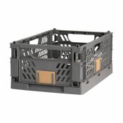Set med stapelbara frvaringsldor Mrkgr 50 x 33 x 25 cm