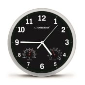 Vggklocka Esperanza EHC016K Svart Glas Plast 25 cm