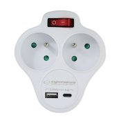 Plugg adapter Esperanza ELK311W 2 Plug