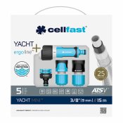 Slang med tillbehrssats Cellfast Yacht Mini Ats PVC 15 m  9 mm