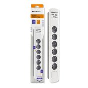 Frgreningslist 6 Tomas med Brytare Qoltec 50294 (1,8 m)