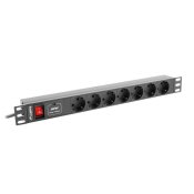 Grenuttag Lanberg PDU-07F-0200-IEC-BK (1 m) (2 m)
