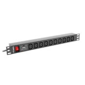 Grenuttag Lanberg PDU-10I-0200-IEC-BK 2 m Svart (2 m)
