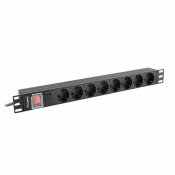 verspnningsskydd 19" 8 Tomas Schuko Lanberg PDU-08F-0200-BK (2