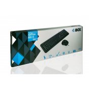 Tangentbord och Mus Ibox OFFICE KIT II Svart Svartvit Engelska Q