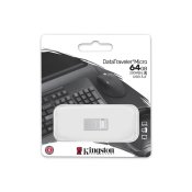 USB-minne Kingston DTMC3G2/64GB Nyckelkedja Silvrig Svart 64 GB