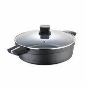 Kastrull med glaslock San Ignacio Bistro SG6427 Svart matt gjuta