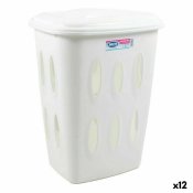 Tvttkorg Tontarelli Laundry Med lock 45 L Vit 41 x 33,2 x 54,5