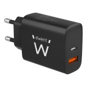 Vggladdare Ewent EW1319 Svart 20 W