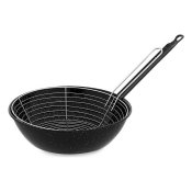 Stekpanna med Korg Vaello Svart Emaljerat stl ( 26 cm)