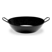 Djup stekpanna med handtag Vaello Svart Emaljerat stl ( 28 cm)