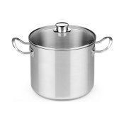 Kastrull med glaslock BRA A343936 10,5 L Stl Rostfritt stl Ros
