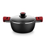 Kastrull med glaslock BRA A410320 3 L 1,6 L