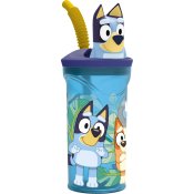 Muggen med Sugrr Bluey Himmelsbl PVC 3D 360 ml