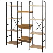 Bokhylla Max Home Stl Melamin spnskiva 125 x 150 x 27 cm