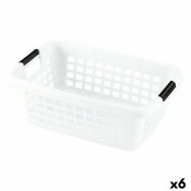 Tvttkorg Med handtag Vit 50 L (6 antal)